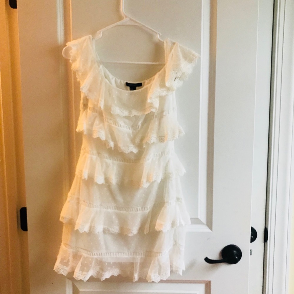 White Ruffle Dress - Picture 2 of 5